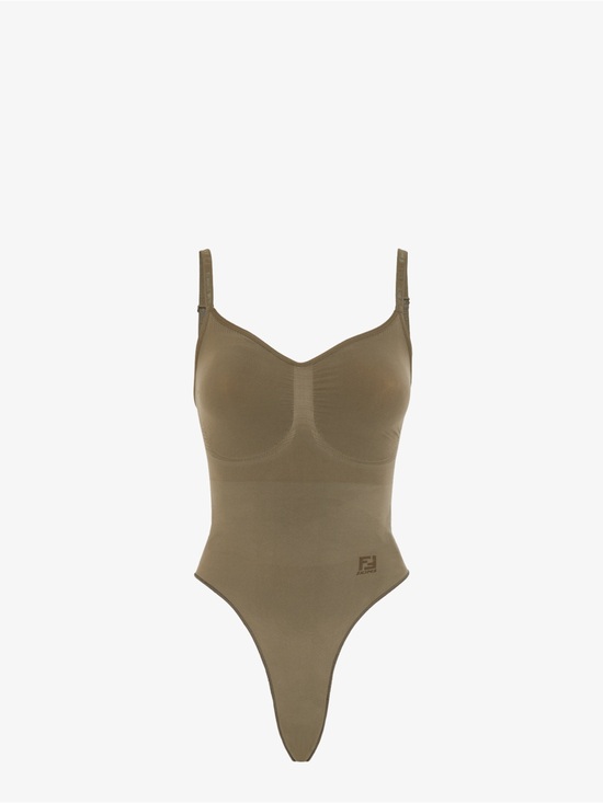 Fendi Tops - Skims Fendi Olive Green Seamless Thong Bodysuit with box new